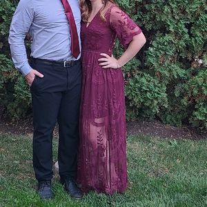 Altar’d state boho lace maxi dress